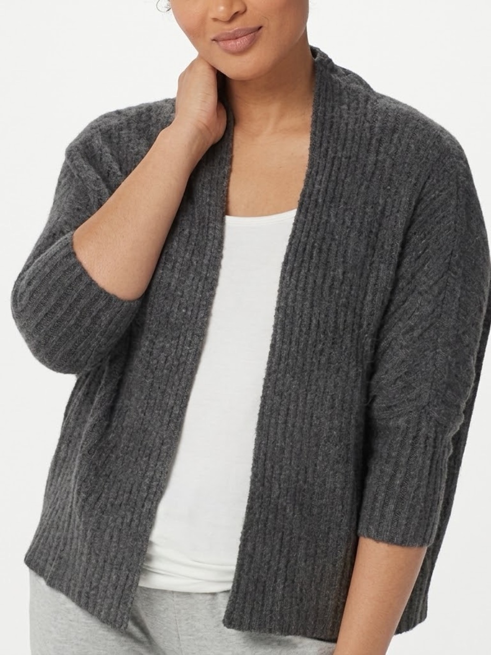 Barefoot Dreams CozyChic Lite Ribbed Shrug Cardigan